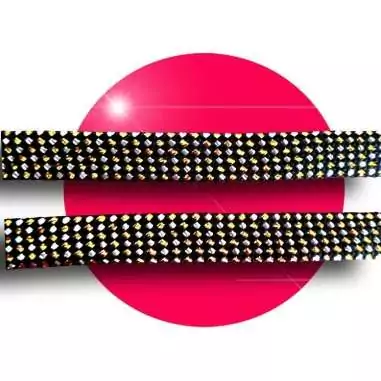 Lacets noirs facettes&nbsp;argentés &&nbsp;dorés pour vos chaussures