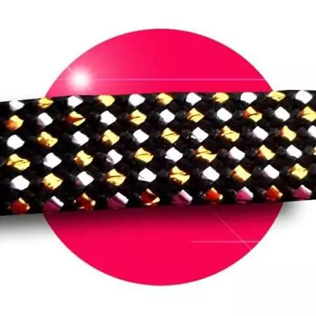 Lacets noirs facettes&nbsp;argentés &&nbsp;dorés pour vos chaussures