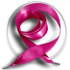 Lacets larges en satin fuchsia pour vos chaussures