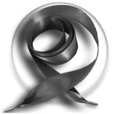 Lacets larges en satin&nbsp;gris ardoise pour vos chaussures