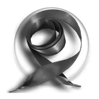 Lacets larges en satin&nbsp;gris ardoise pour vos chaussures