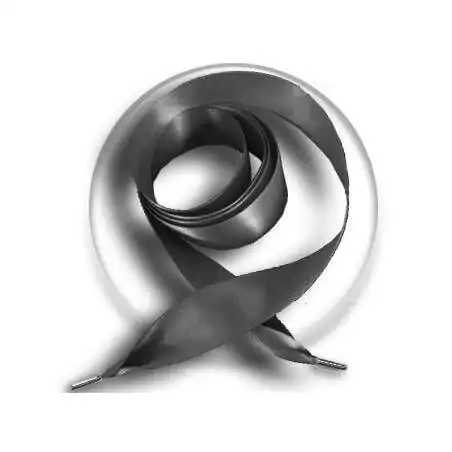 Lacets larges en satin&nbsp;gris ardoise pour vos chaussures