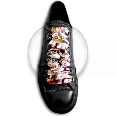 Lacets de chaussures larges satin motifs japon.Achat|Vente…