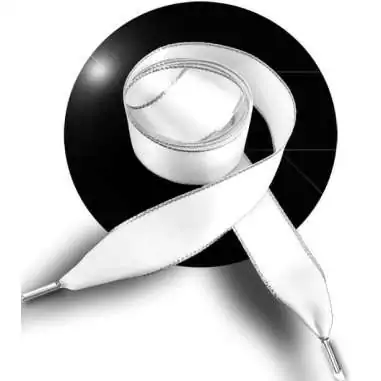 Lacets de chaussures larges satin blanc…