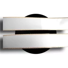 Lacets larges satin blanc&nbsp;& doré pour vos chaussures 2