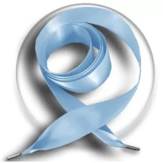 Lacets larges en satin bleu ciel pour vos chaussures