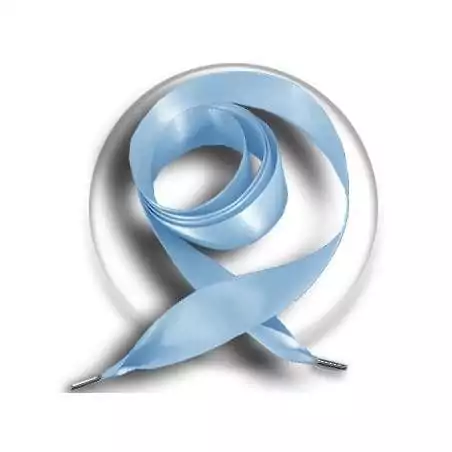 Lacets de chaussures larges satin bleu ciel-Achat|Vente en…