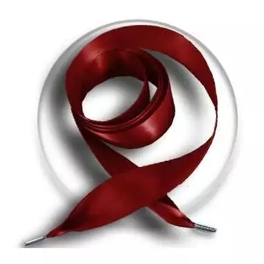 Lacets larges satin rouge&nbsp;basque pour vos chaussures