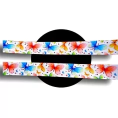 Lacets blancs papillons colorés&nbsp;pour vos chaussures 2