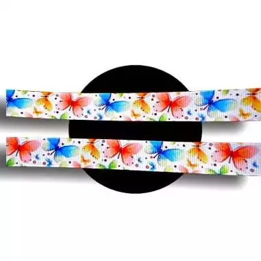 Lacets blancs papillons colorés&nbsp;pour vos chaussures