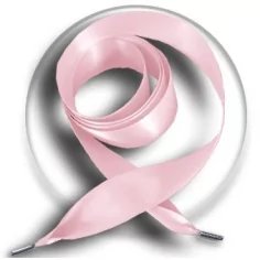 Lacets larges en satin rose pâle pour vos chaussures