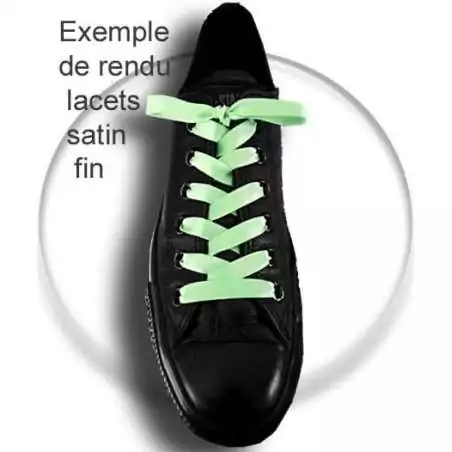 Lacets de chaussures fins satin gris ardoise-Achat|Vente…