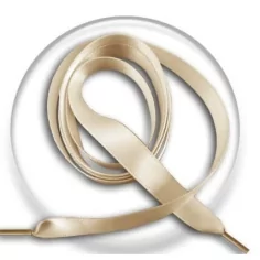 Lacets satin fin en satin beige lin pour vos chaussures