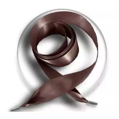 Lacets de chaussures larges satin marron café-Achat|Vente…