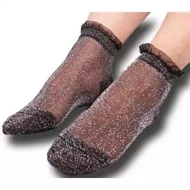 Chaussettes&nbsp;noires pailletées pour vos jolis pieds