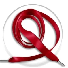 Lacets fins en satin rouge pour vos chaussures