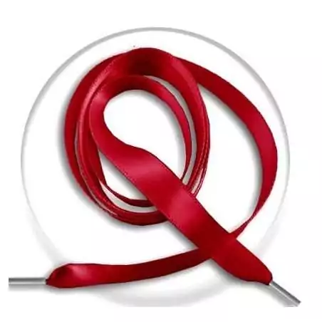 Lacets fins en satin rouge pour vos chaussures