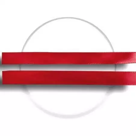 Lacets fins en satin rouge pour vos chaussures