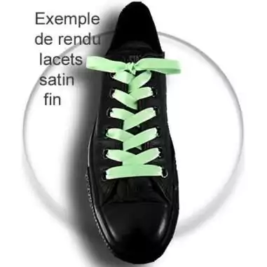 Lacets fins satin rouge&nbsp;basque pour vos chaussures