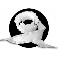 Lacets satin blanc froufrou pour vos chaussures