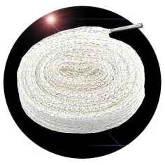 Lacets paillettes blancs pour vos chaussures