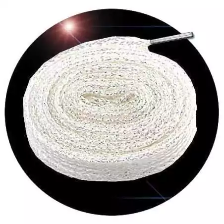 Lacets paillettes blancs pour vos chaussures