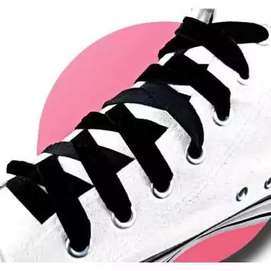 Lacets fins en velours noir pour vos chaussures