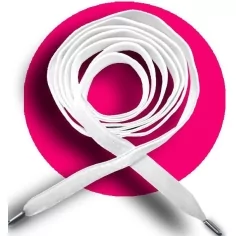 Lacets fins en velours blanc. pour vos chaussures 2