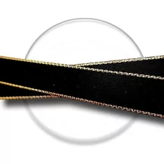 Lacets de chaussures larges satin noir doré-Achat|Vente en… 2