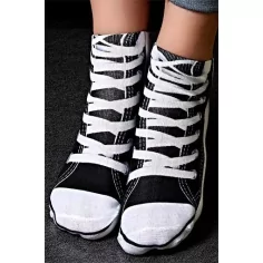 Socquettes décorées baskets noires pour vos jolis pieds 2