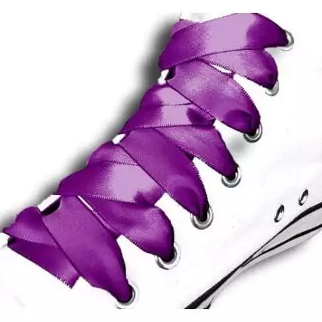 Lacets de chaussures satin violet violine-Achat|Vente en…