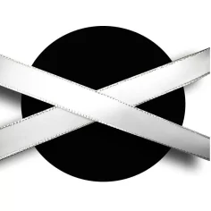 Lacets satin blanc&nbsp;& liseret argenté pour vos chaussures 2