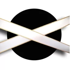 Lacets de chaussures larges satin noir doré-Achat|Vente en… 2