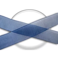 Lacets organdi large bleu marine pour vos chaussures 2