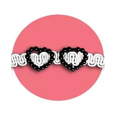 Décorations bijoux de lacets coeurs blancs en vente lacets…