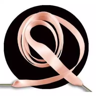 Lacets&nbsp;fins&nbsp;en satin rose pêche pour vos chaussures