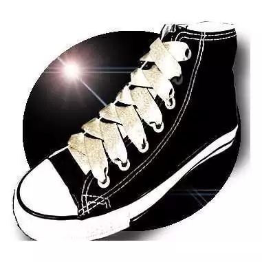 Lacets en satin champagne pailleté pour vos chaussures