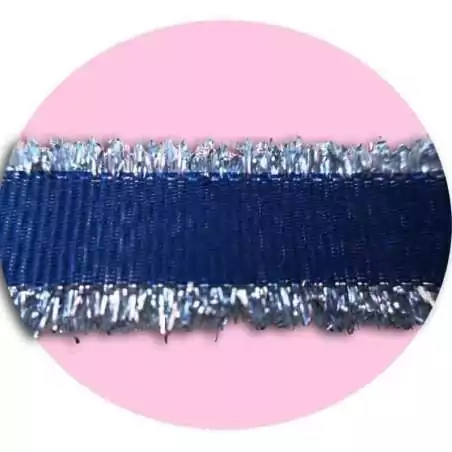 Lacets marine frange argentée pour vos chaussures