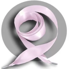 Lacets larges en satin rose&nbsp;glacé pour vos chaussures