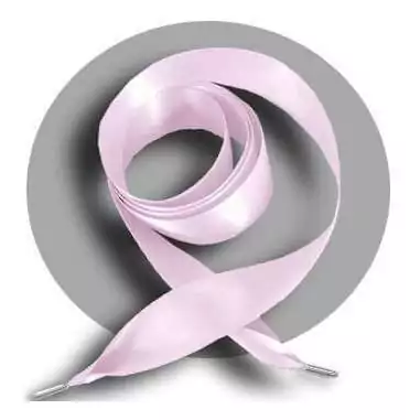 Lacets larges en satin rose&nbsp;glacé pour vos chaussures