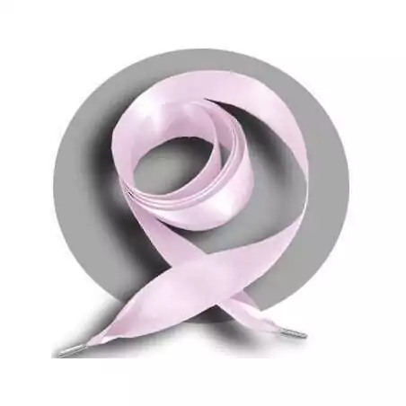 Lacets larges en satin rose&nbsp;glacé pour vos chaussures