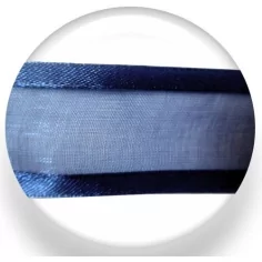Lacets organdi gansé satin bleu marine pour vos chaussures 2