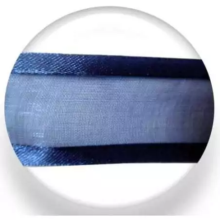 Lacets organdi gansé satin bleu marine pour vos chaussures