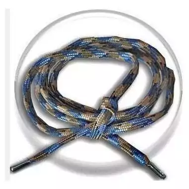 Lacets chaussures ronds camouflage noir bleu beige…