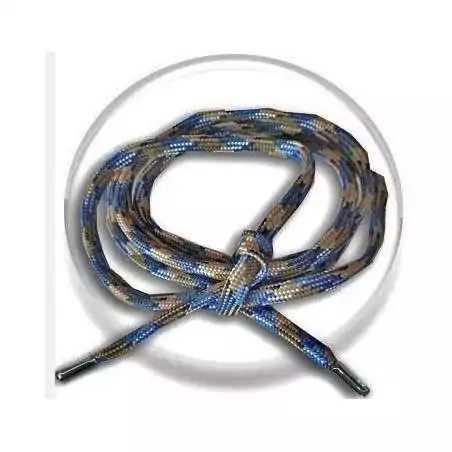 Lacets chaussures ronds camouflage noir bleu beige…