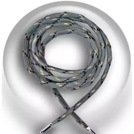 Lacets paracorde gris acier&nbsp;+&nbsp;noir pour vos chaussures