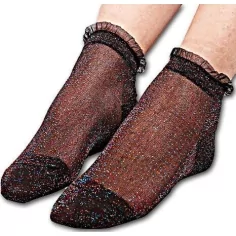 Chaussettes&nbsp;noires pailletées multicolores pour vos jolis pieds