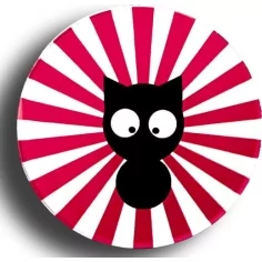 Badge chat japonais kawaii tout mimi