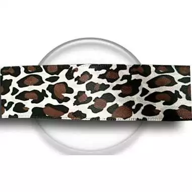 Lacets satin large&nbsp;panthère sable pour vos chaussures