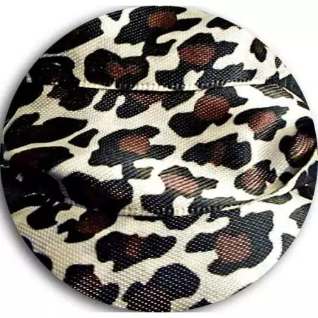 Lacets satin large&nbsp;panthère sable pour vos chaussures